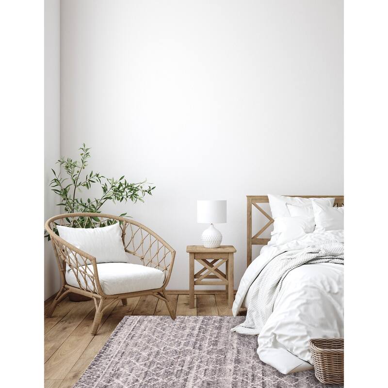 ECARPETGALLERY Hand-knotted Tangier Dark Grey Wool Rug - 5'0 x 8'2