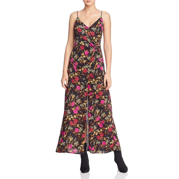 fuchsia floral maxi dress