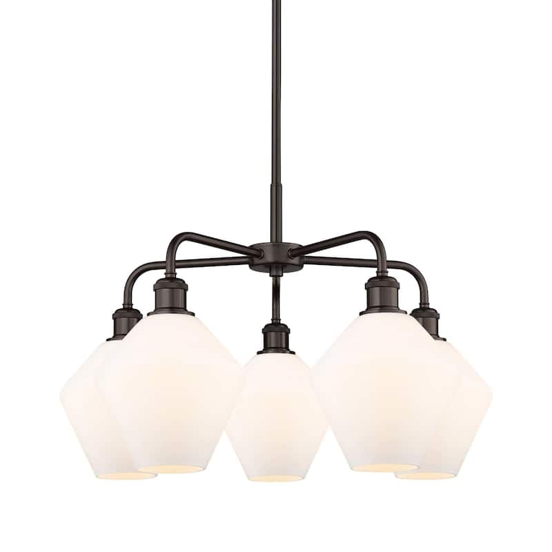 Innovations Lighting 516-5CR-17-26 Cindyrella Chandelier Cindyrella 5 - Oil Rubbed Bronze / Cased Matte White
