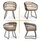 preview thumbnail 21 of 50, 5/7/11-Piece Set Outdoor Aluminum Extendable Patio Dining Set Rectangle Table with Rattan Chairs
