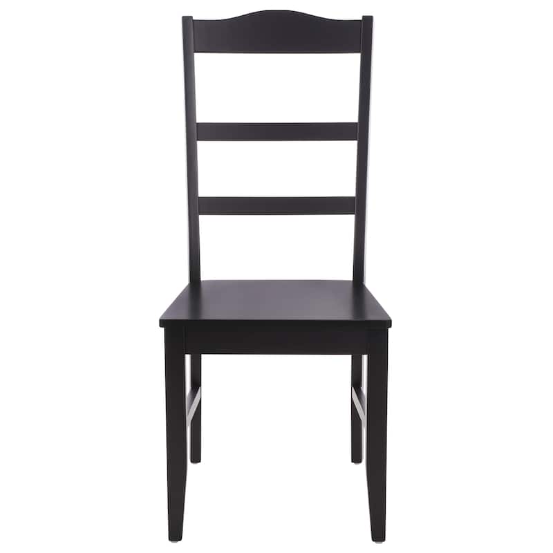 SAFAVIEH HOME Svetlana Ladder Back Side Chair - 18"W x 21"D x 40"H - Black