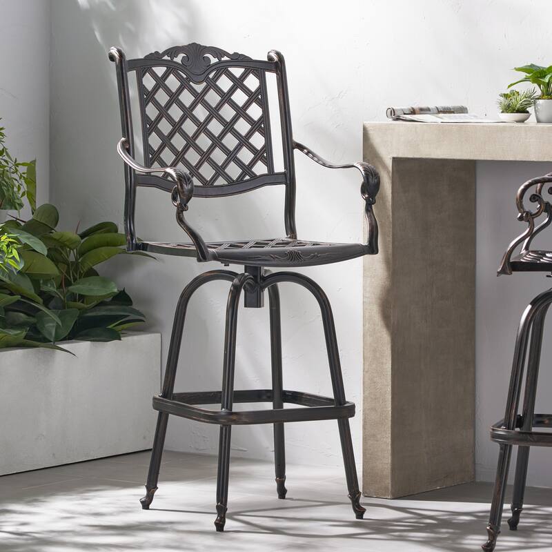 Metal Frame Barstool with Footrest