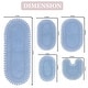 preview thumbnail 44 of 58, Hampton Crochet Bathmat 100% Cotton Non-Slip Bathroom Rug Set, Machine Washable Bath Rug, 5 Piece Bath Mat Set with Contour
