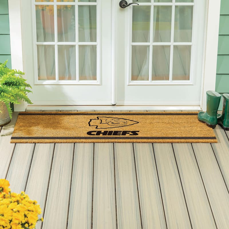 Kansas City Chiefs Monochrome Indoor/Outdoor Coir Door Mat