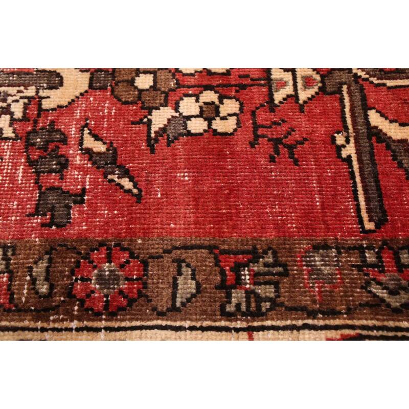 ECARPETGALLERY Hand-knotted Antalya Vintage Red Wool Rug - 6'7 x 9'10