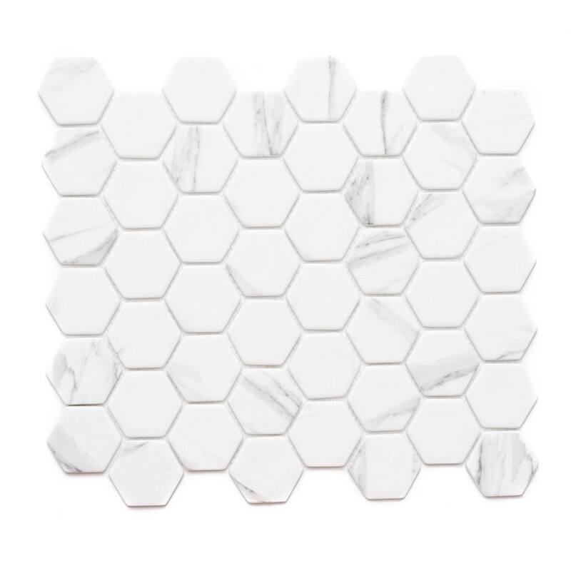 The Tile Life Recycled 1.88x1.88 Glass Wall & Backsplash Tile - 1 Sheet (1.12 Sq. ft.) - Carrara