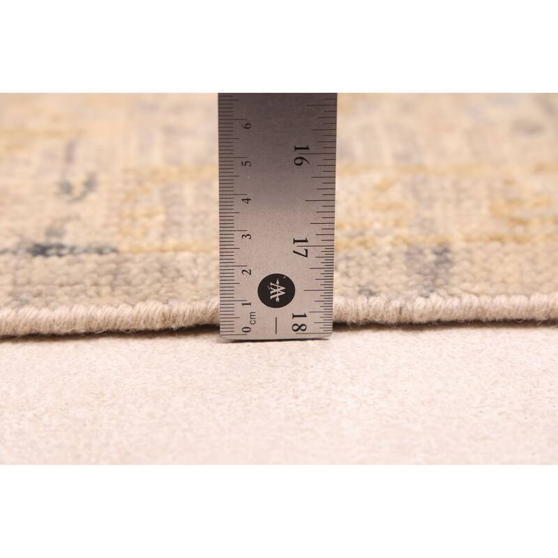 ECARPETGALLERY Hand-knotted Modern Oushak Light Grey Wool Rug - 7'8 x 9'8