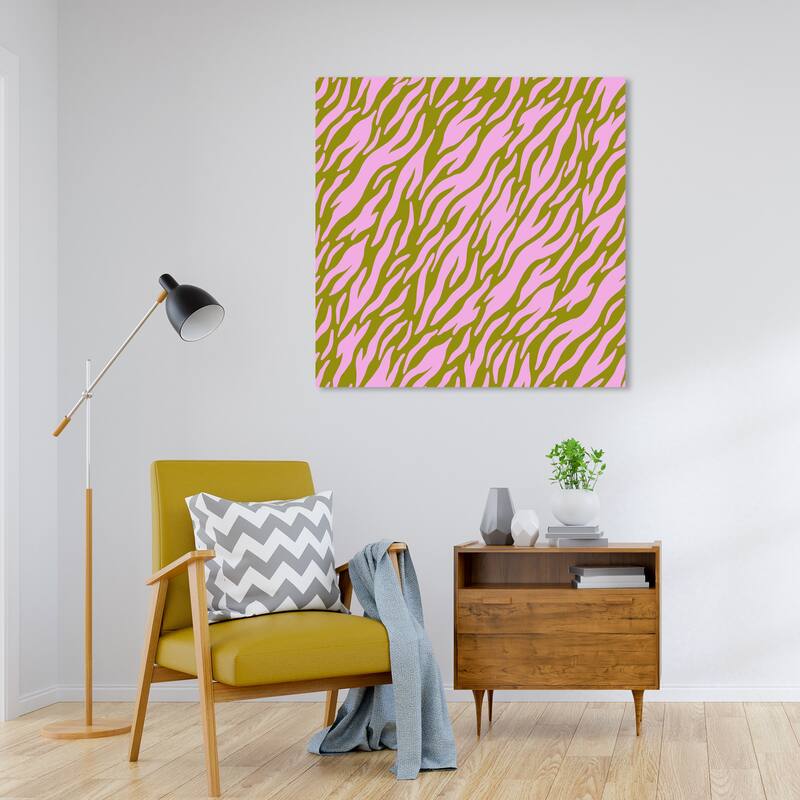 Wynwood Studio Canvas Floral and Botanical Green Mauve Grass Purple Modern & Contemporary Wall Art Canvas Print