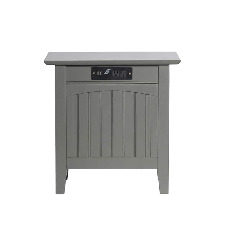 AFI Nantucket Chair Side Table with Built-in Charger