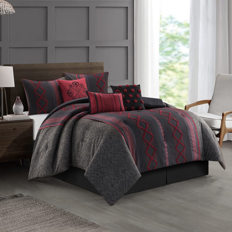 Nanshing Trina Embroidered 7-Piece Comforter Set