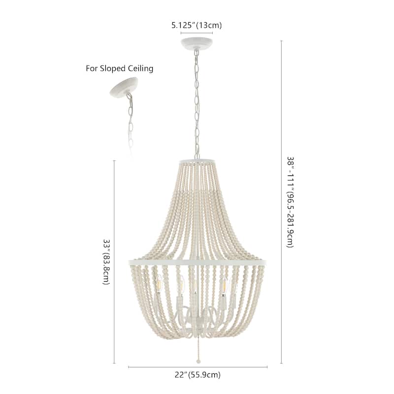 SAFAVIEH Lighting Fedosia 5-light 22-inch Pendant - 22" W x 22" D x 32" H - 22Wx22Dx32H