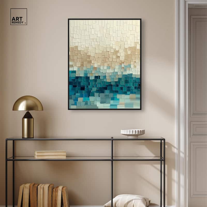 Pixelated Sea II Canvas by Art Remedy