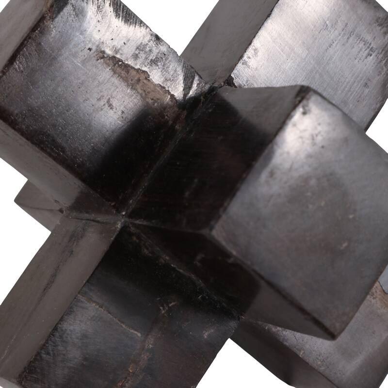 Wood Decorative Object Geometric Design for Home Bedroom Office Decor - 5" x 5" x 5"