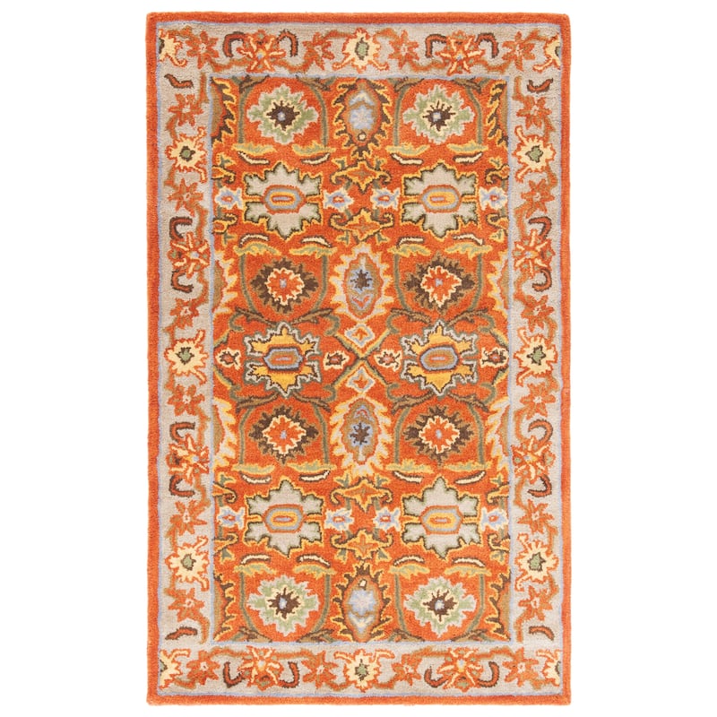 SAFAVIEH Handmade Heritage Dot Daisy Traditional Oriental Wool Rug