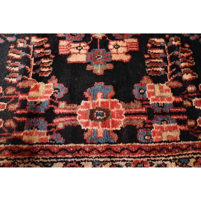 ECARPETGALLERY Hand-knotted Andelz Dark Navy Wool Rug - 4'1 x 10'0