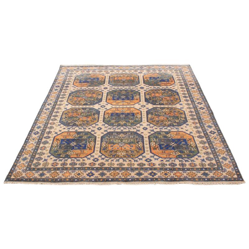 ECARPETGALLERY Hand-knotted Jules Serapi Ivory Wool Rug - 8'1 x 9'8