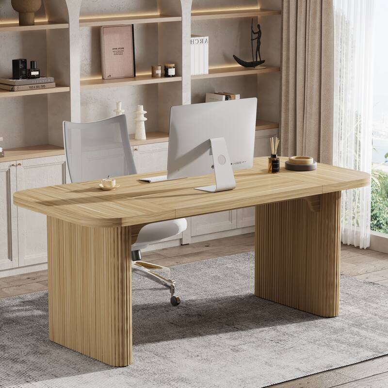 63'' Computer Desk for Home Office, Simple Rectangular Writing Table for Study Room Bedroom