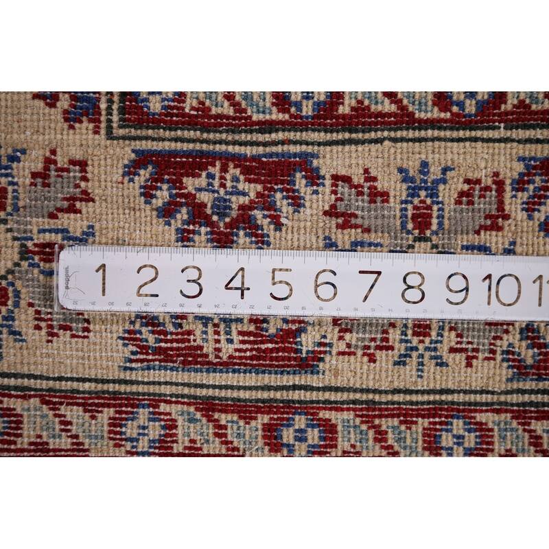 Light Blue Kazak Rug Hand-Knotted Traditional Wool Carpet - 3'11" x 6'0"