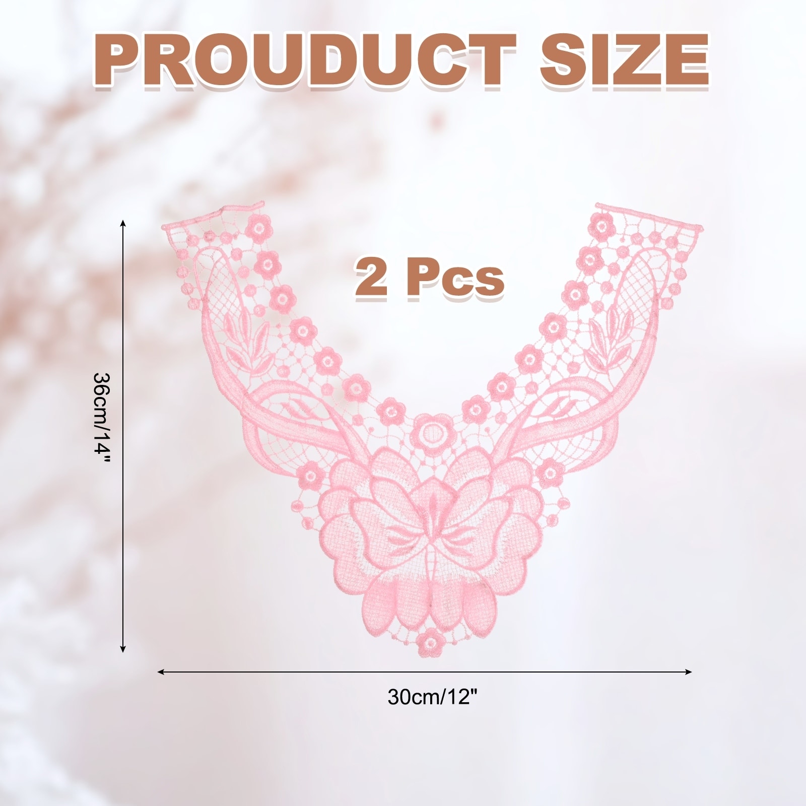 Floral Embroidered Sew on Applique Patches