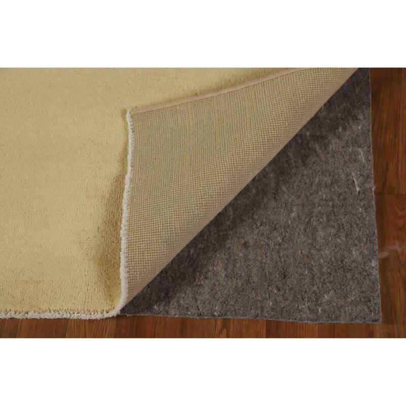Hand Knotted Oriental 100% Wool Carpet Modern Solid Beige & Ivories Gabbeh Runner Rug - 10' 2'' X 3' 2''