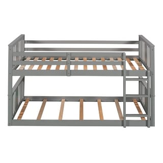 Low Bunk Design Twin Over Twin Bunk Bed with Ladder