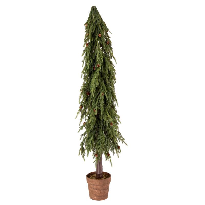 60" Uv Potted Soft Touch Norfolk Pine Tree