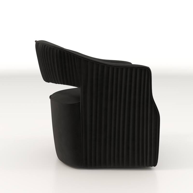 SEYNAR Modern Glam Velvet 360 Degree Swivel Open-Back Accent Armchair Set of 2