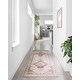 preview thumbnail 18 of 19, Alexander Home Leanne Vintage Boho Oriental Printed Area Rug 2'-6" x 10' Runner - Ivory / Berry