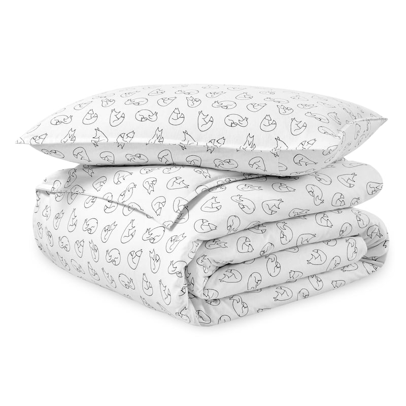Bare Home Cotton Flannel Duvet Cover and Sham Set