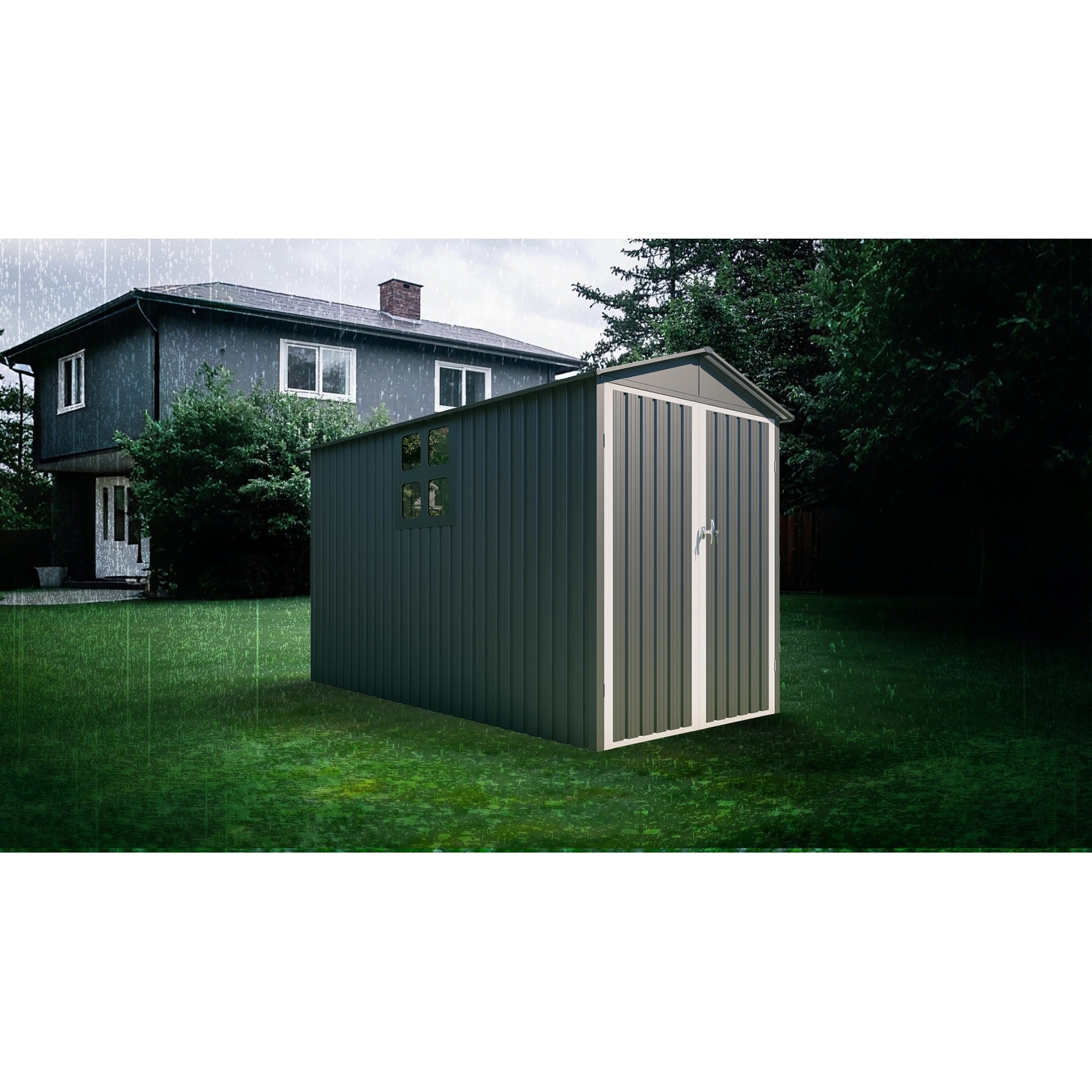 GDFStudio - Olivia Bennett Robust Motorcycle Outdoor Steel Storage