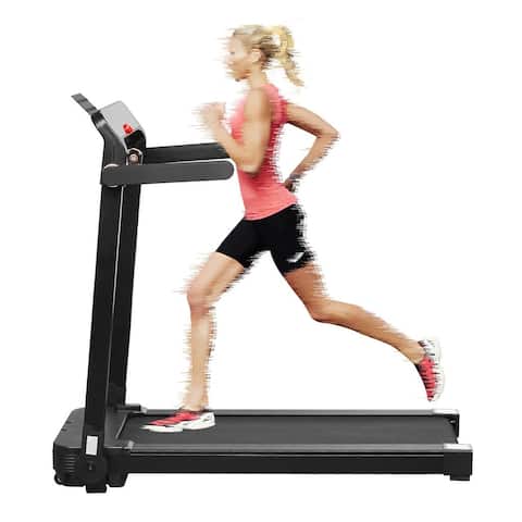Zenova Foldable Treadmill With Adjustable Incline Safe Shockproof