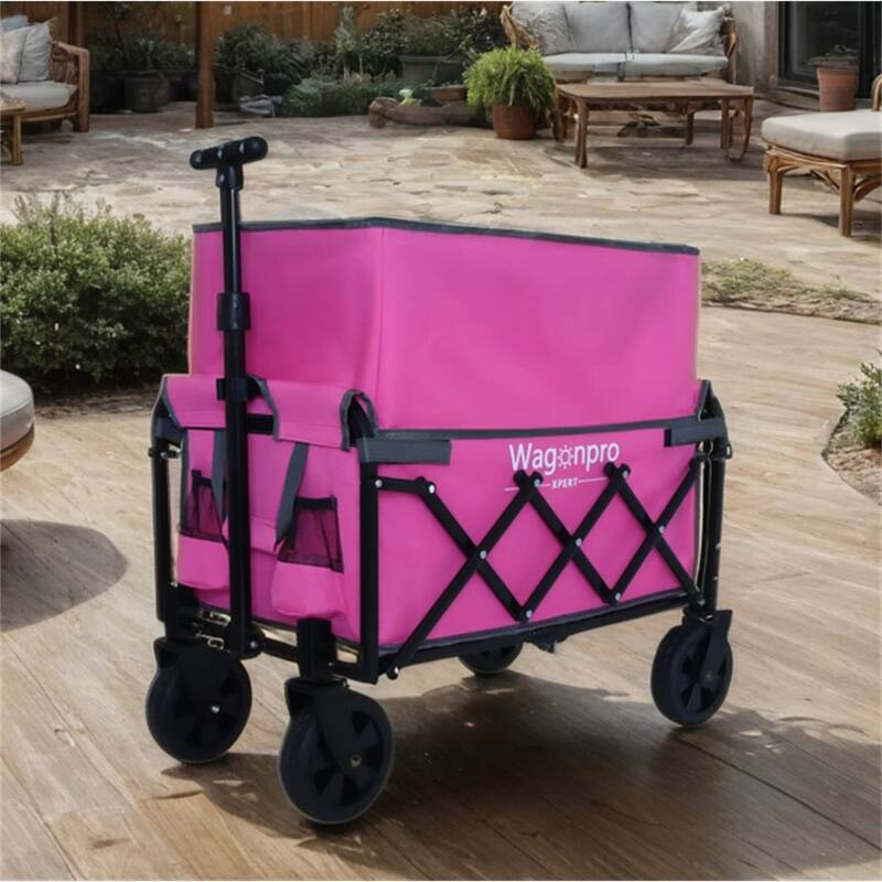 Expandable Dual Layer Utility Wagon Cart,Grocery Cart for Gardening