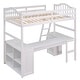 preview thumbnail 11 of 16, Twin Loft Bed with Desk, Storage Drawers, Shelves and Cabinet, Space-Saving Wood Bed Frame