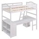 preview thumbnail 11 of 45, Twin Size Wooden Loft Bed With Drawers,Cabinet,Shelves and Desk for Home