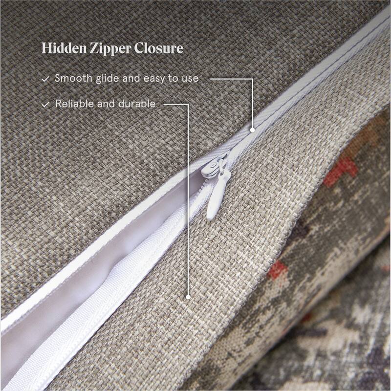 HiEnd Accents Carmen Taupe Linen Medallion Vintage Kilim Modern Rustic 3 Piece Comforter Set