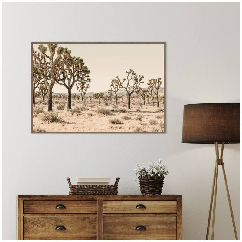 Kate and Laurel Joshua Tree No. 2 by Alicia Bock Framed Canvas Wall Art Print