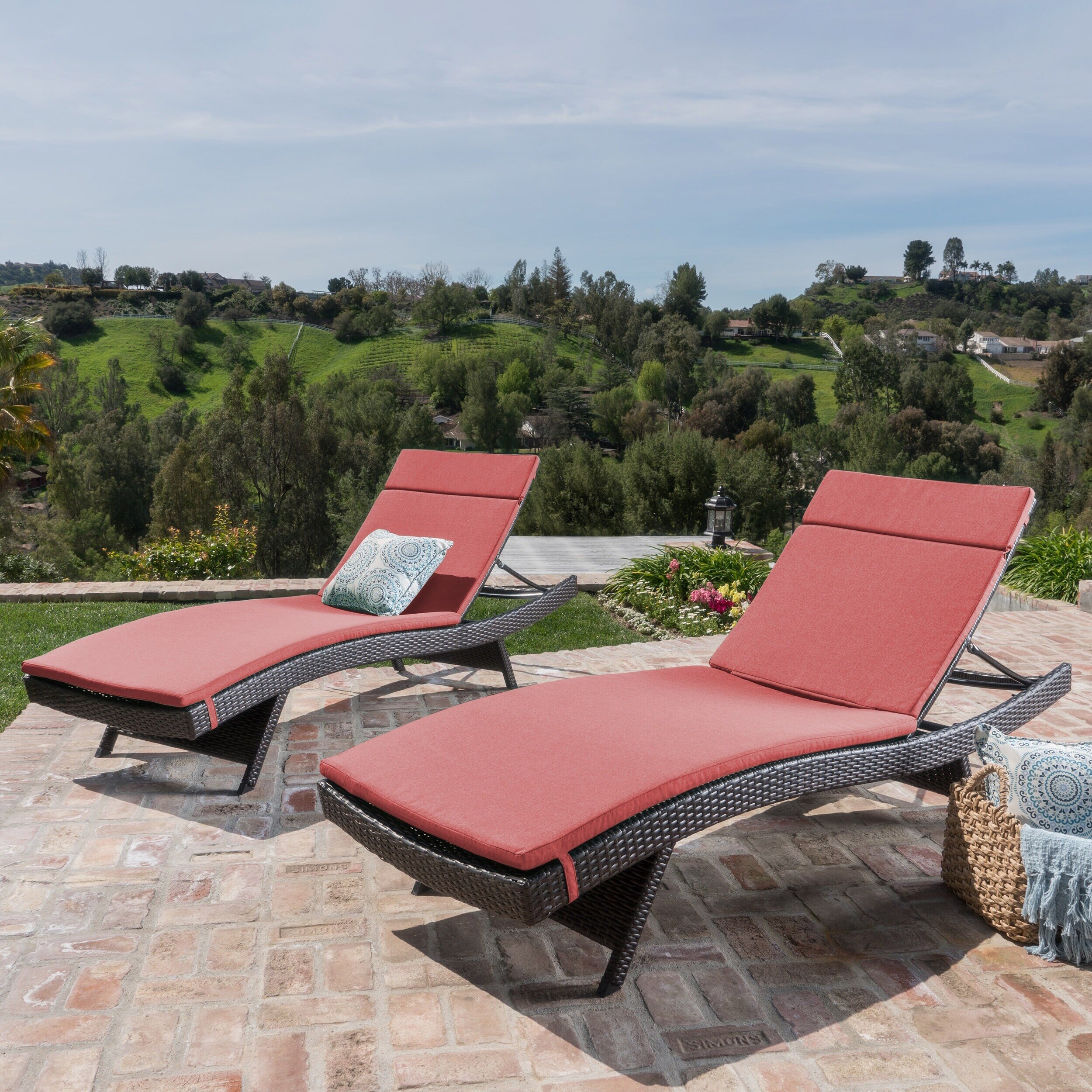 Vilano Outdoor Cushioned Lounge Chairs (Set of 2) by Havenside Home