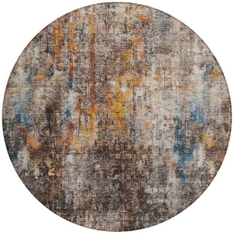 HomeRoots Abstract Transitional Rectangle Outdoor Rug