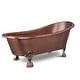 preview thumbnail 2 of 10, Heisenberg 5'6" Copper Freestanding Clawfoot Bathtub with No Overflow