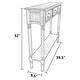 preview thumbnail 4 of 38, Burlington Wood 3-drawer Console Table