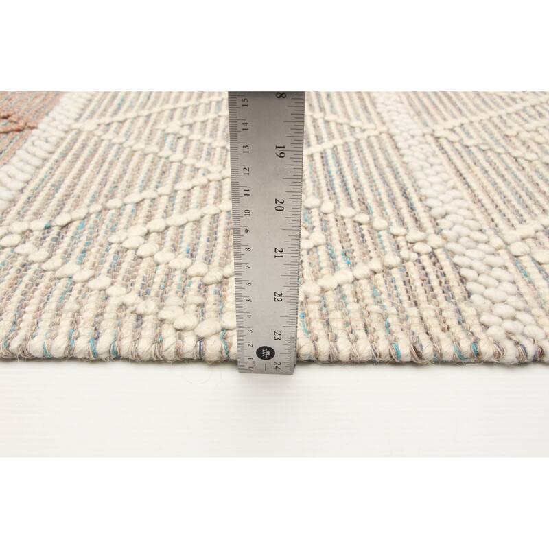 ECARPETGALLERY Braid weave Sienna Multi Color Wool Rug - 5'0 x 7'10