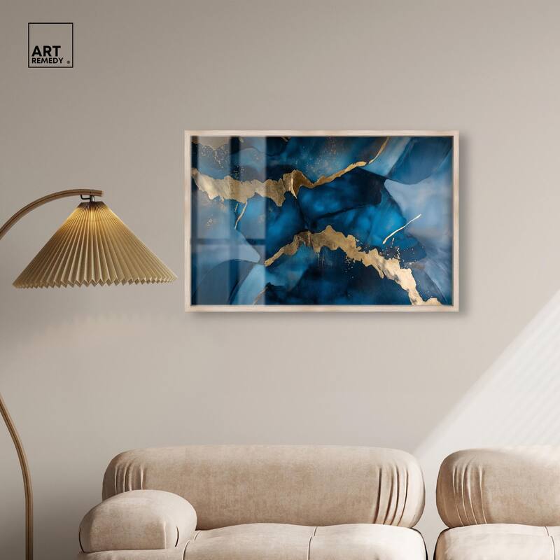 Dark Texture Golden Touch III Shadowbox by Art Remedy