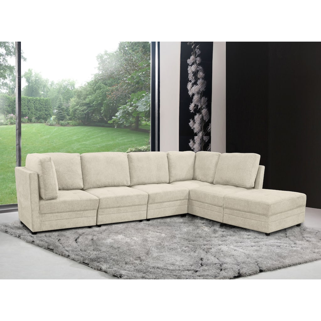 Abbyson Brentwood Fabric 6 Piece Modular Sectional