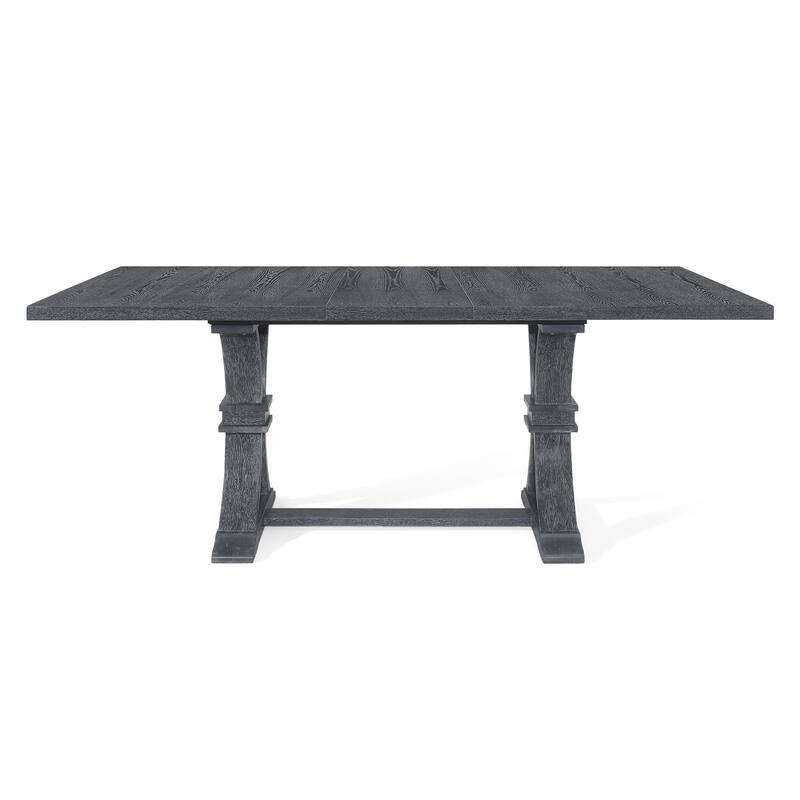 Christopher Knight Home - Rustic Extendable Dining Table with Rubberwood X-Frame Base and Extension Leaf