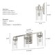preview thumbnail 3 of 8, Hunter Gatz Ribbed Glass Vanity Wall Light - Bathroom - Glam, Fluted Glass - Damp Rated!