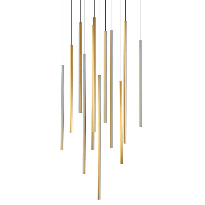 8/12/18-Light Dimmable Integrated LED Chandelier Linear Kitchen Island Light