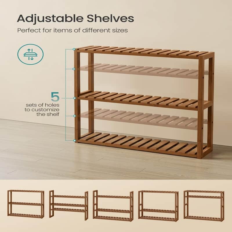 3-Tier Adjustable Plants Rack - 23.6"D x 5.9"W x 21.3"H