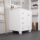 preview thumbnail 16 of 19, Eviva Acclaim Single Sink Bath Vanity with Carrara Quartz Top and Undermount Porcelain Sink