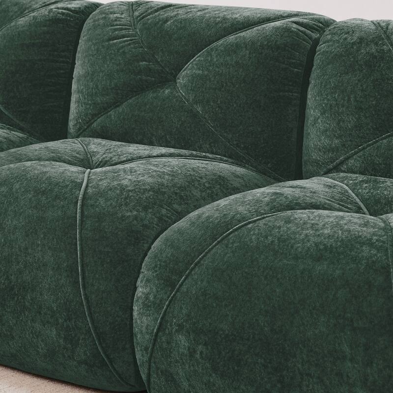 Sofa Couches With boneless Sofa,Soft Velvet Fabric,Bottom Anti-Slip Design