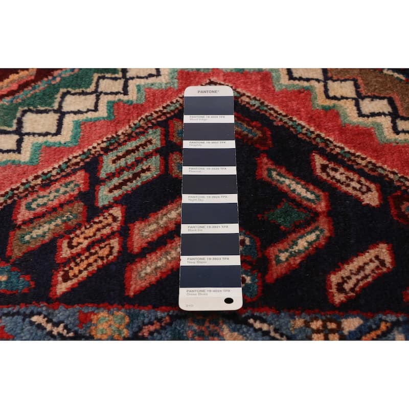 ECARPETGALLERY Hand-knotted Andelz Navy Wool Rug - 3'3 x 11'1